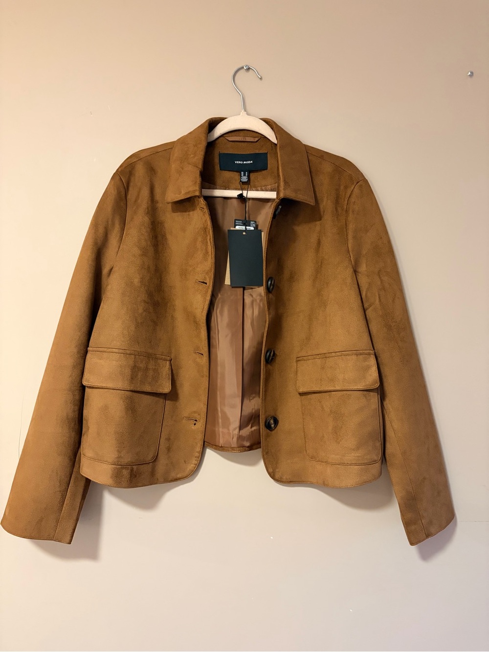 Vero Moda VIMOOSE KELLY SHORT JACKET GA Short Jacket in Brown Size Medium NWT